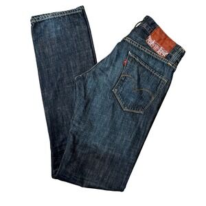 Levi's Capital E Matchstick Slim Straight Jeans 29 TALL USA Made Dark Wash NEW